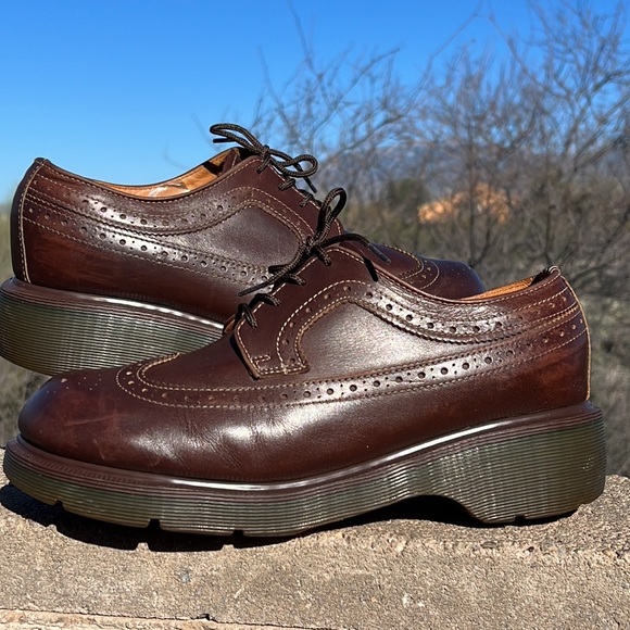🏴󠁧󠁢󠁥󠁮󠁧󠁿 Dr. Martens MIE Brogue Wingtip Babydoll Platform Y2K Oxfords UK 8 - Picture 12 of 17